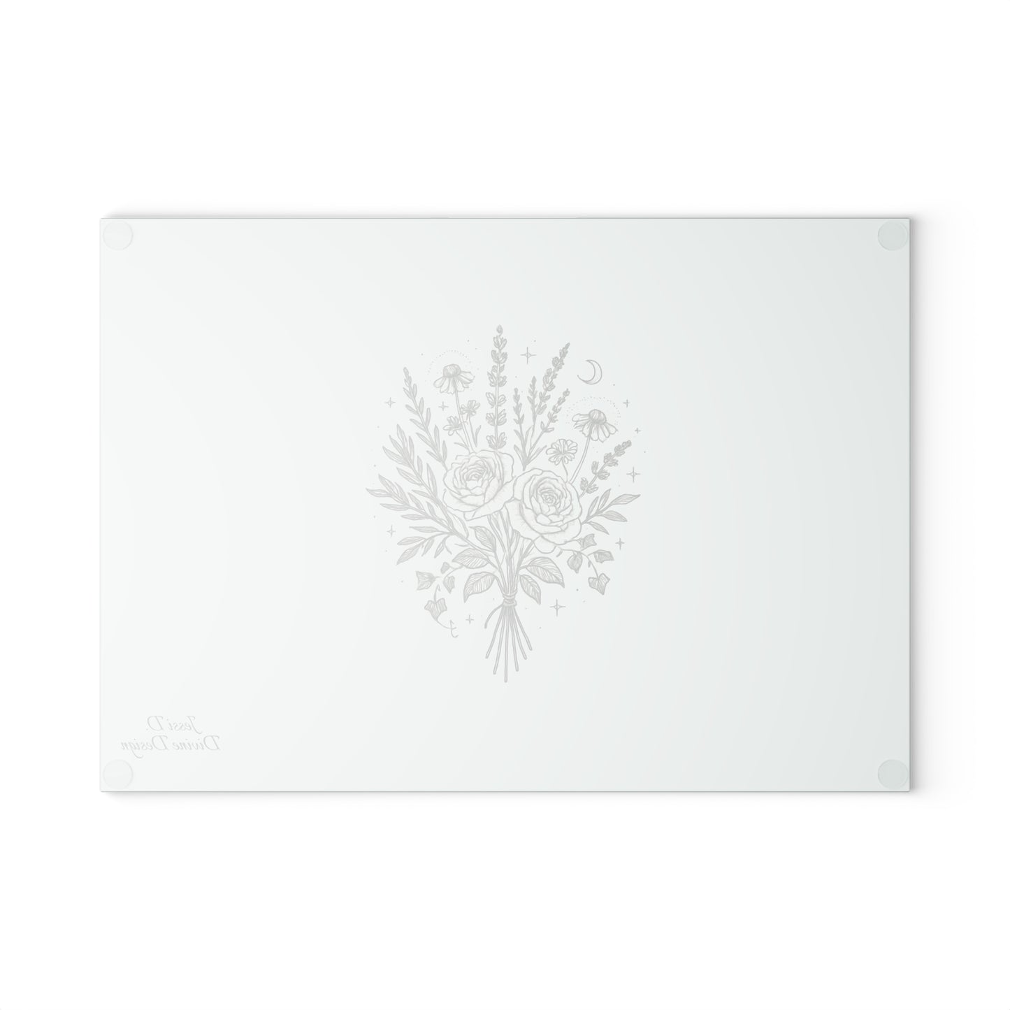 Cutting Board - FLORAL MOON & STARS PRINT