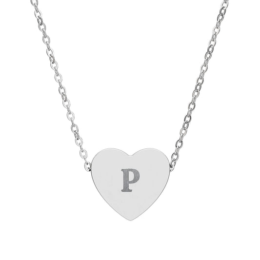 Necklace ENGRAVED INITIAL HEART