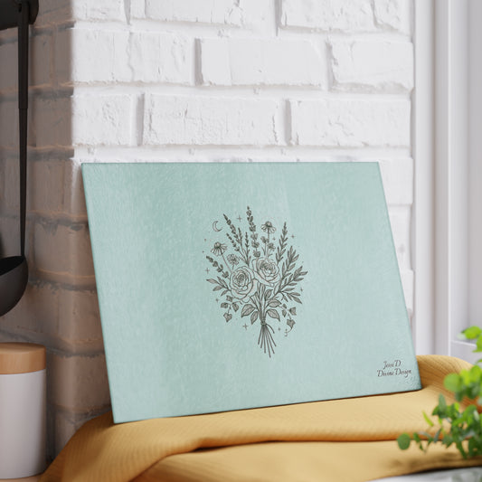 Cutting Board - FLORAL MOON & STARS PRINT