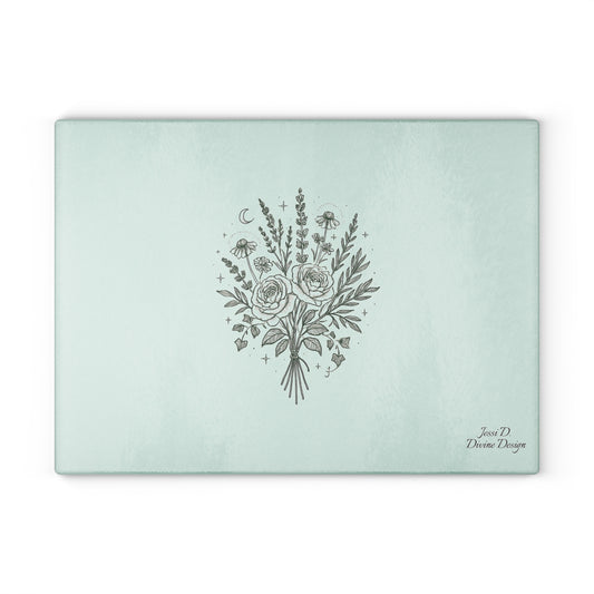 Cutting Board - FLORAL MOON & STARS PRINT