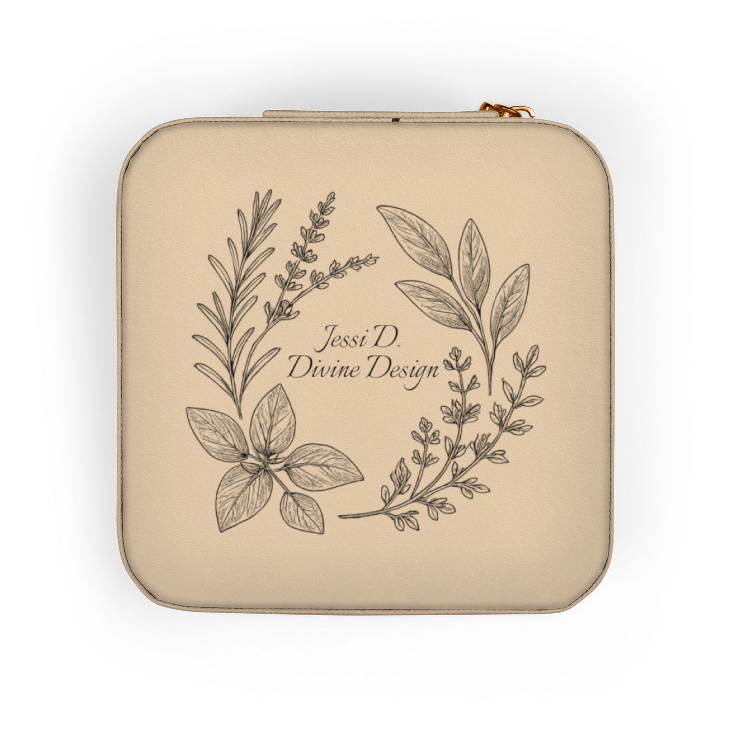 Jewelry Box- GOLD FLORAL COMPACT