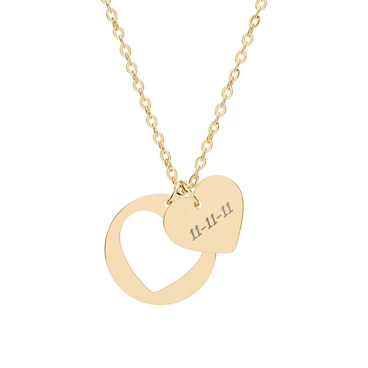Necklace ENGRAVED DATE HEART