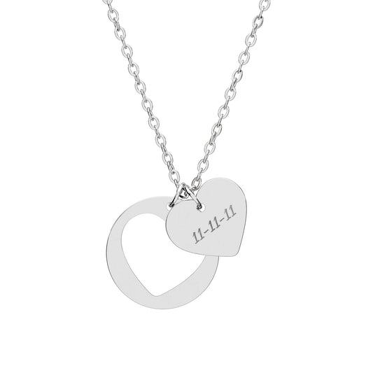 Necklace ENGRAVED DATE HEART